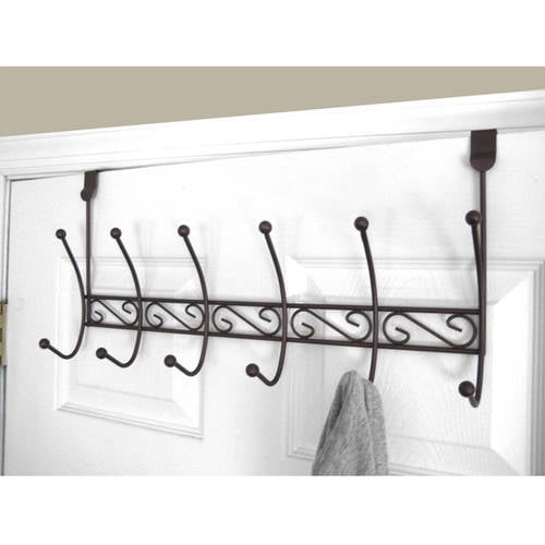 Home Basics Bronze Over the Door 5 Hook Hanging Rack Bronze HDS Trading Corp DH00830 Home Basics Bronze Over the Door 5 Hook Hanging Rack Bronze HDS Trading Corp DH00830